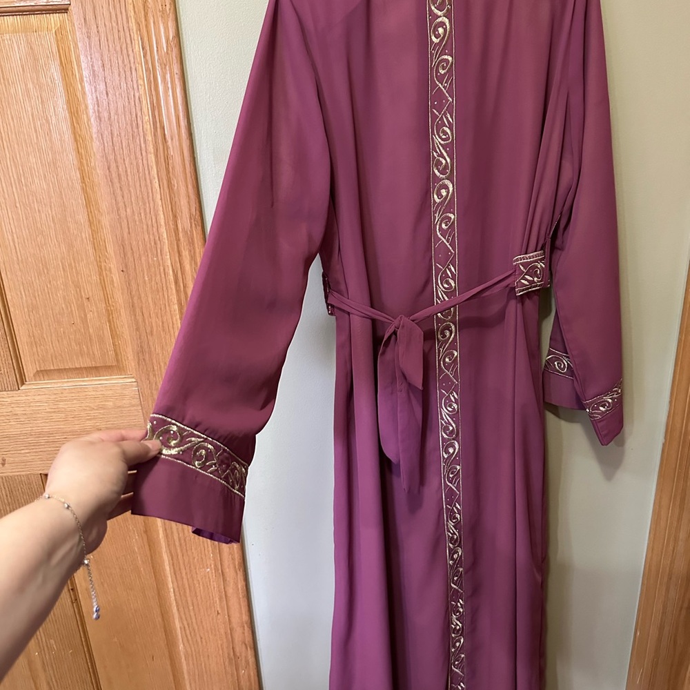 Embroidered Plum Women's Coat